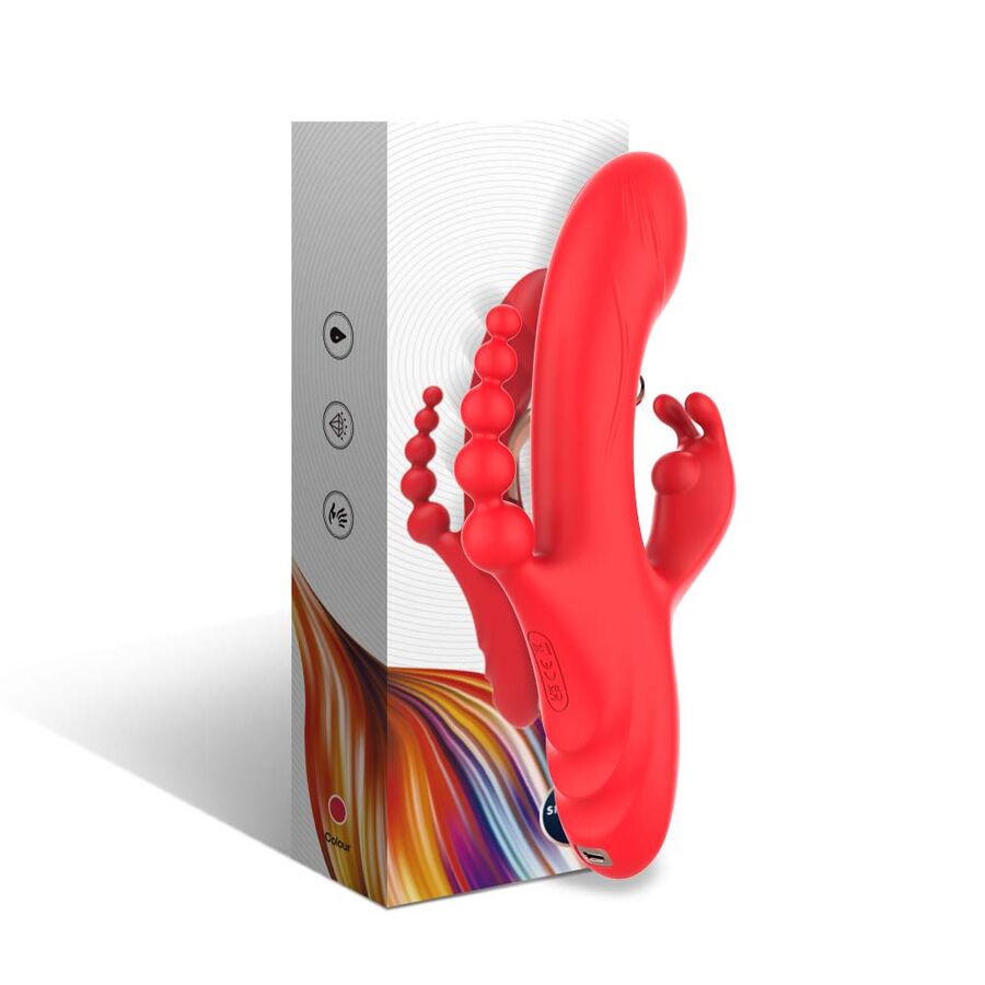 ARMONY - VIBRATORE STIMOLATORE PUNTO G E CLITORIDE ROSSO
