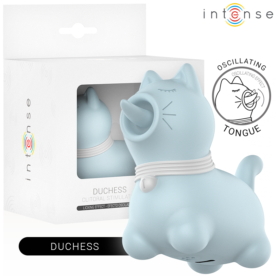 INTENSE - STIMOLATORE DUCHESS CON LINGUA ROTANTE 360 BLU