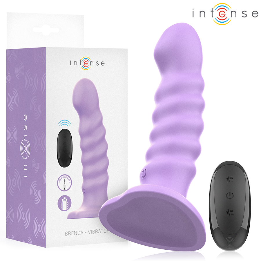 INTENSE - BRENDA VIBRATORE TAGLIA M DESIGN A SPIRALE 10 VIBRAZIONI TELECOMANDO VIOLA