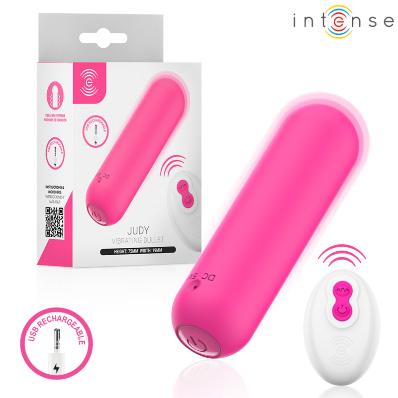 INTENSE - JUDY VIBRATORE RICARICABILE A FORMA DI BULBO CON TELECOMANDO ROSA
