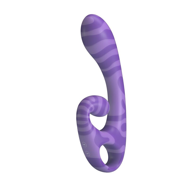 PRETTY LOVE - VIBRATORE A DOPPIA ESTIVA CON MANICO 19 CM Ø 3,5 CM VIOLA