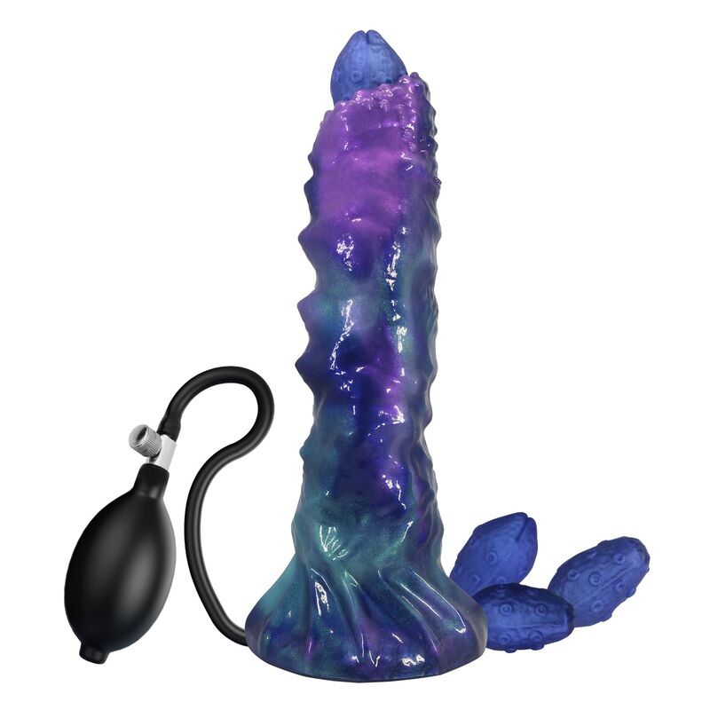 POWER MONSTERS - DUSKWALKER SENTINEL TRICOLOR DILDO GONFIABILE IN SILICONE FANTASY 23 CM Ø 5 CM