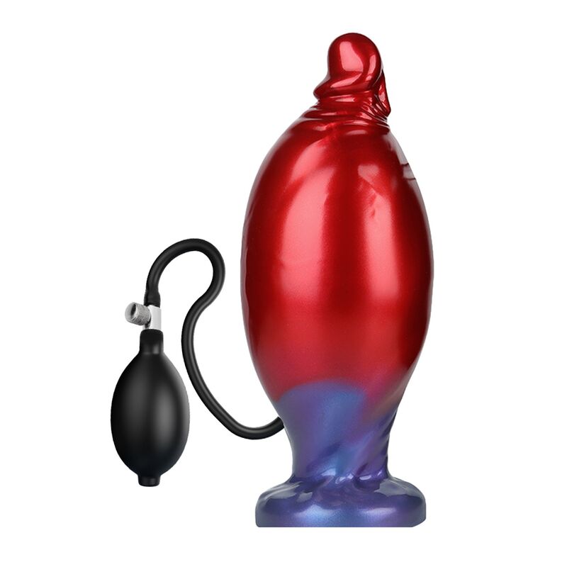POWER MONSTERS - SHADOW BEHEMOTH DILDO GONFIABILE IN SILICONE BICOLORE 22 CM Ø 5 CM