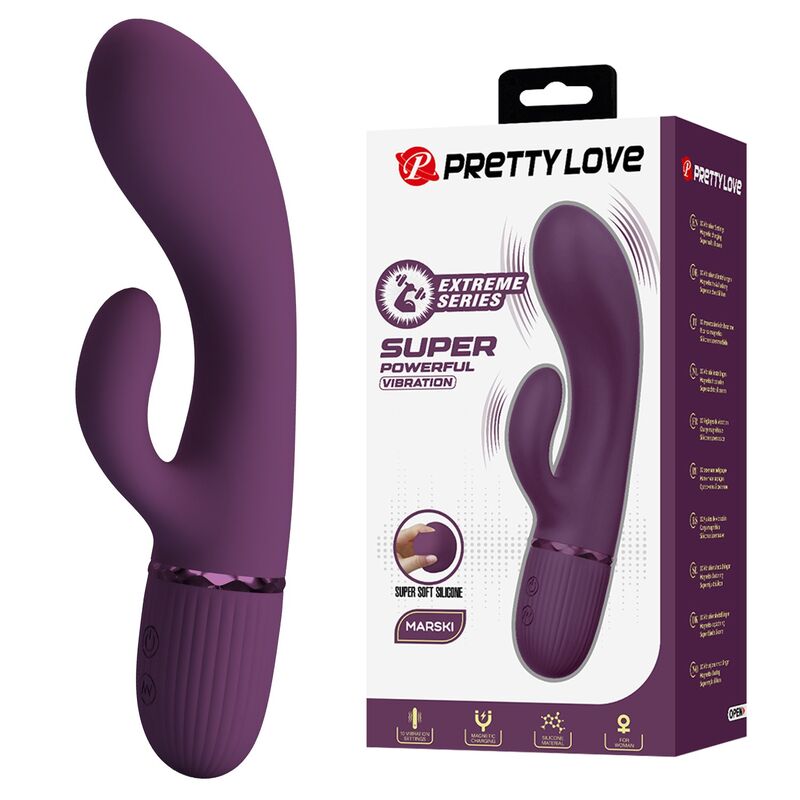 PRETTY LOVE - MARGIE VIBRATORE A FORMA DI CONIGLIO RICARICABILE 10 FUNZIONI VIOLA