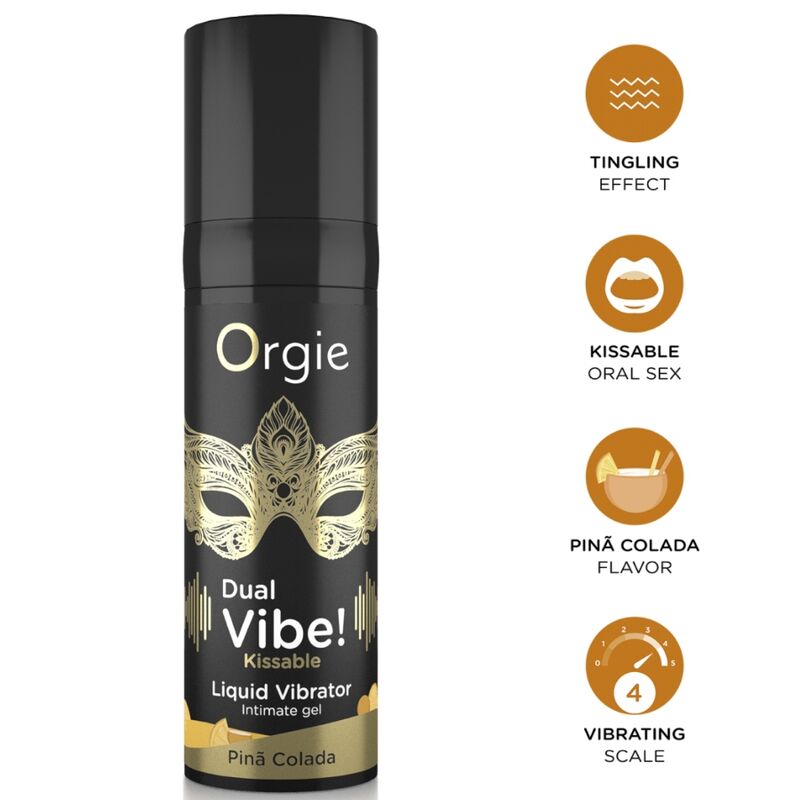 ORGIE - DOPPIA VIBRA! PIÑA COLADA KISSABLE VIBRATORE LIQUIDO 15 ML