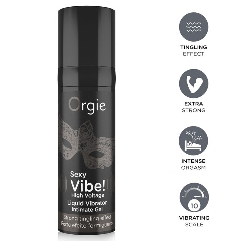 ORGIE - VIBRAZIONI SEXY! VIBRATORE LIQUIDO AD ALTA TENSIONE EXTRA FORTE 15 ML