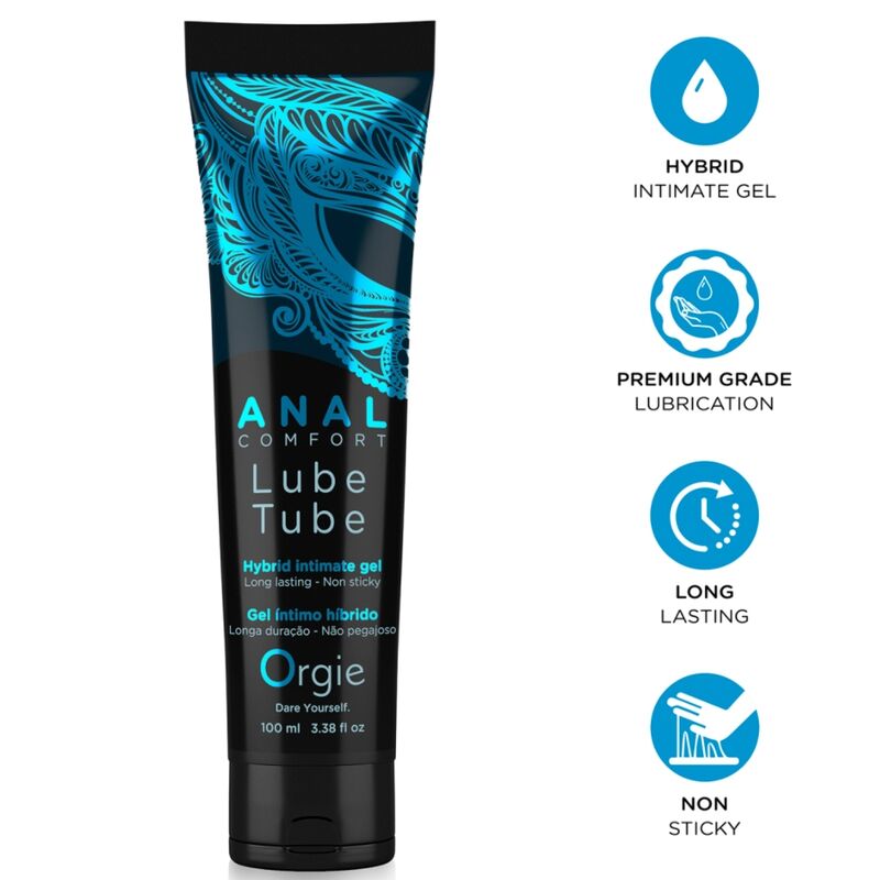 ORGIE - TUBO LUBRIFICANTE ANAL COMFORT GEL IBRIDO INTIMO PER SESSO ANALE 100 ML