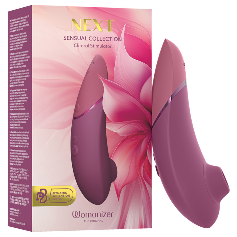 WOMANIZER - STIMOLATORE CLITORIDEO A SUZIONE DI NEXT, 14 LIVELLI DI INTENSITÀ, ROSA SCURO